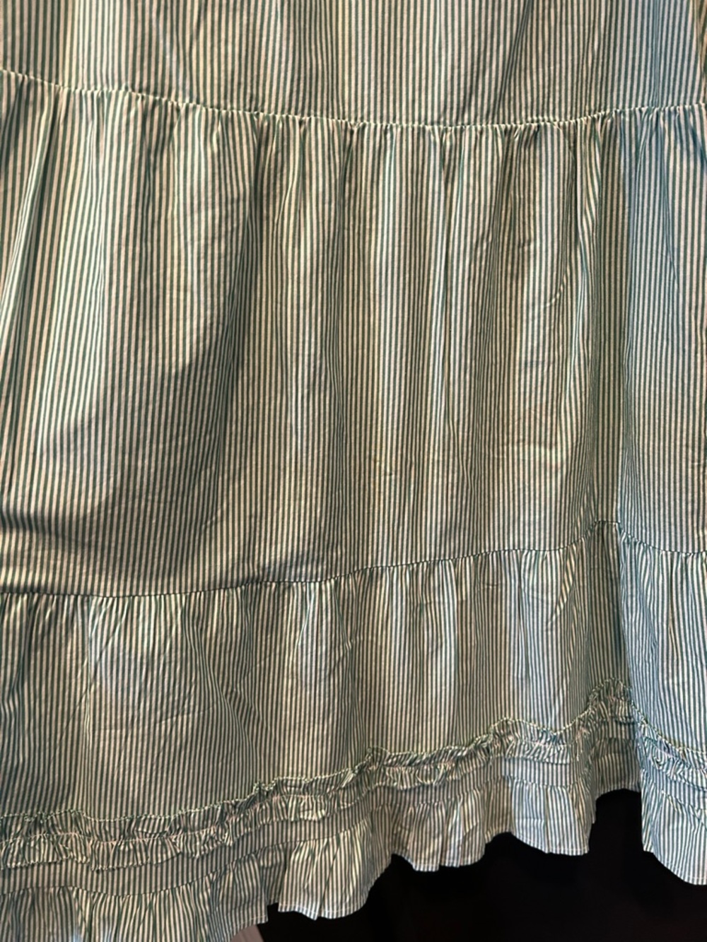 Vineyard Vines Green Stripe Ruffle Dress - Picture 6 of 12